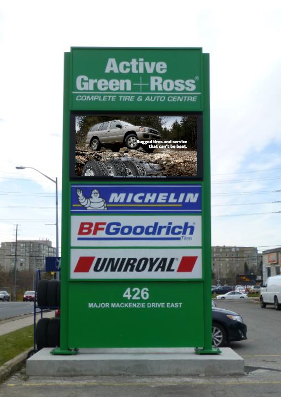 LED MSG Active Green signage