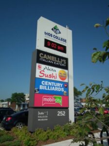 pylon trios website signage